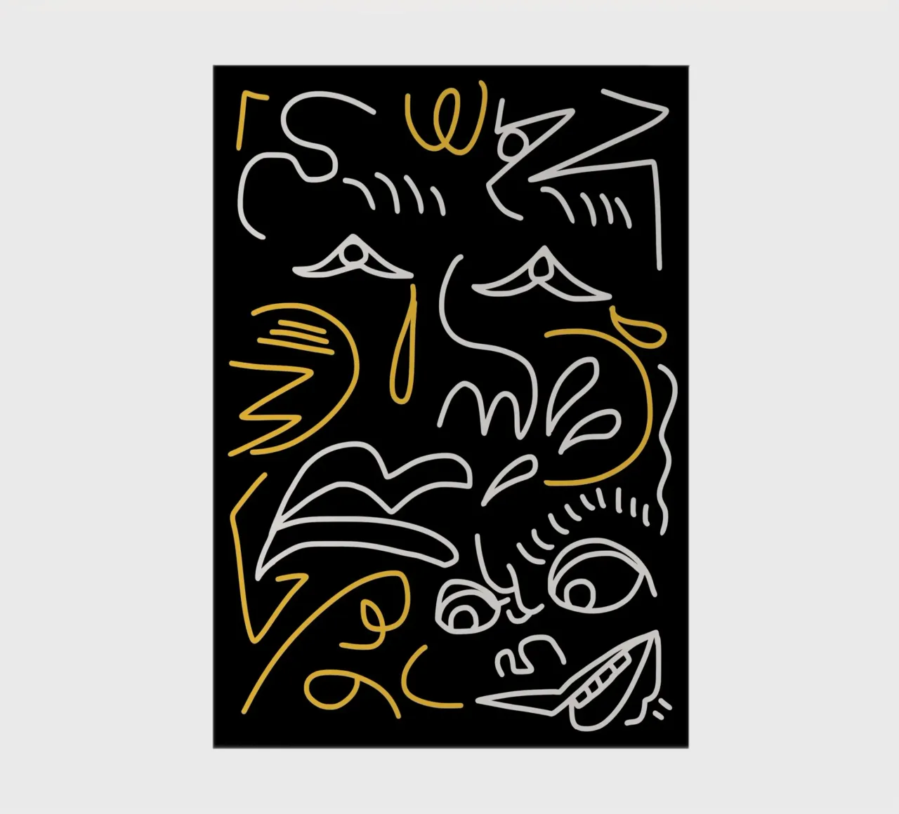 Maximalist line art 19 notebook by Little Dean