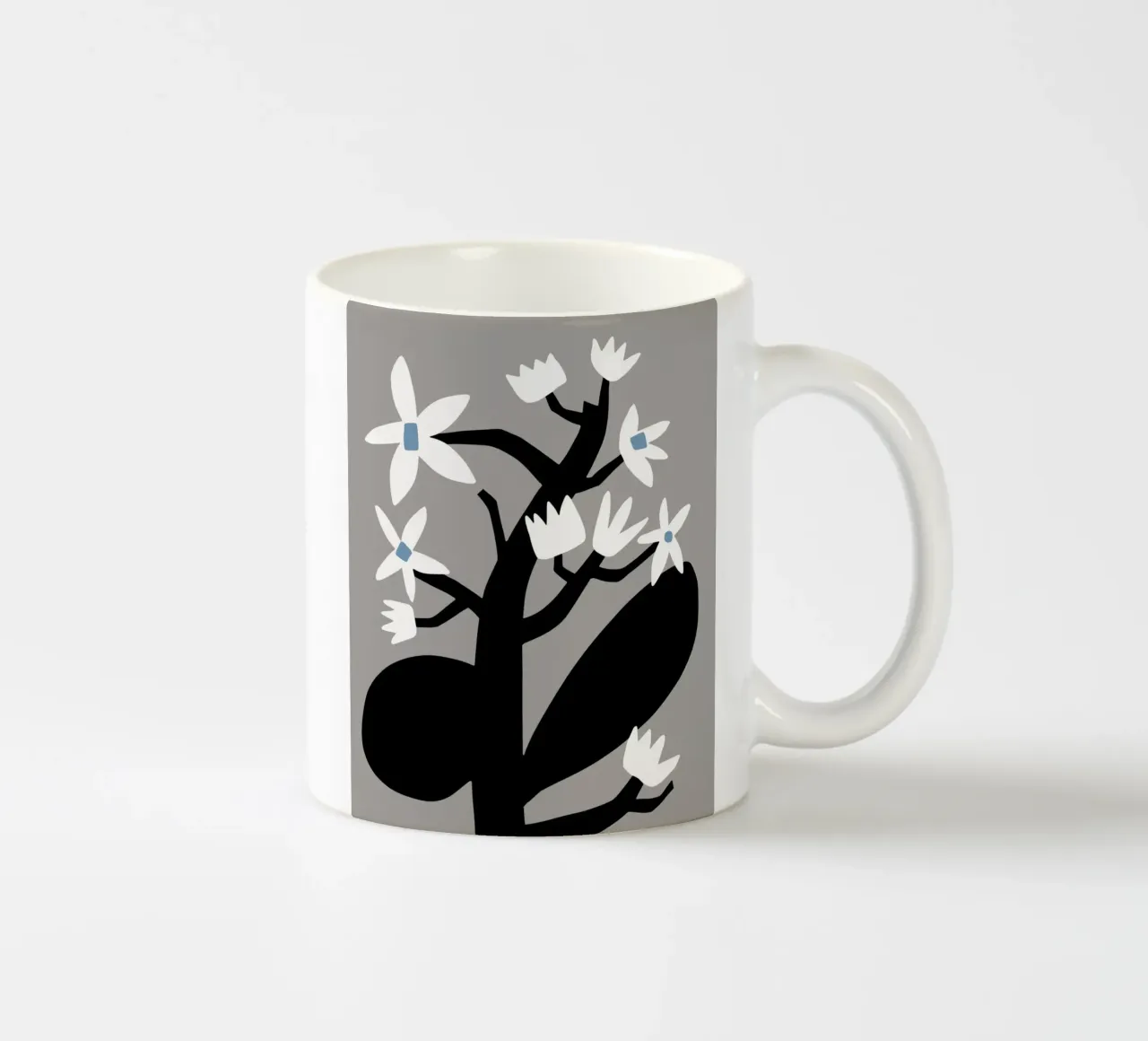 Stella grigia in fiore tazza in ceramica da Little Dean