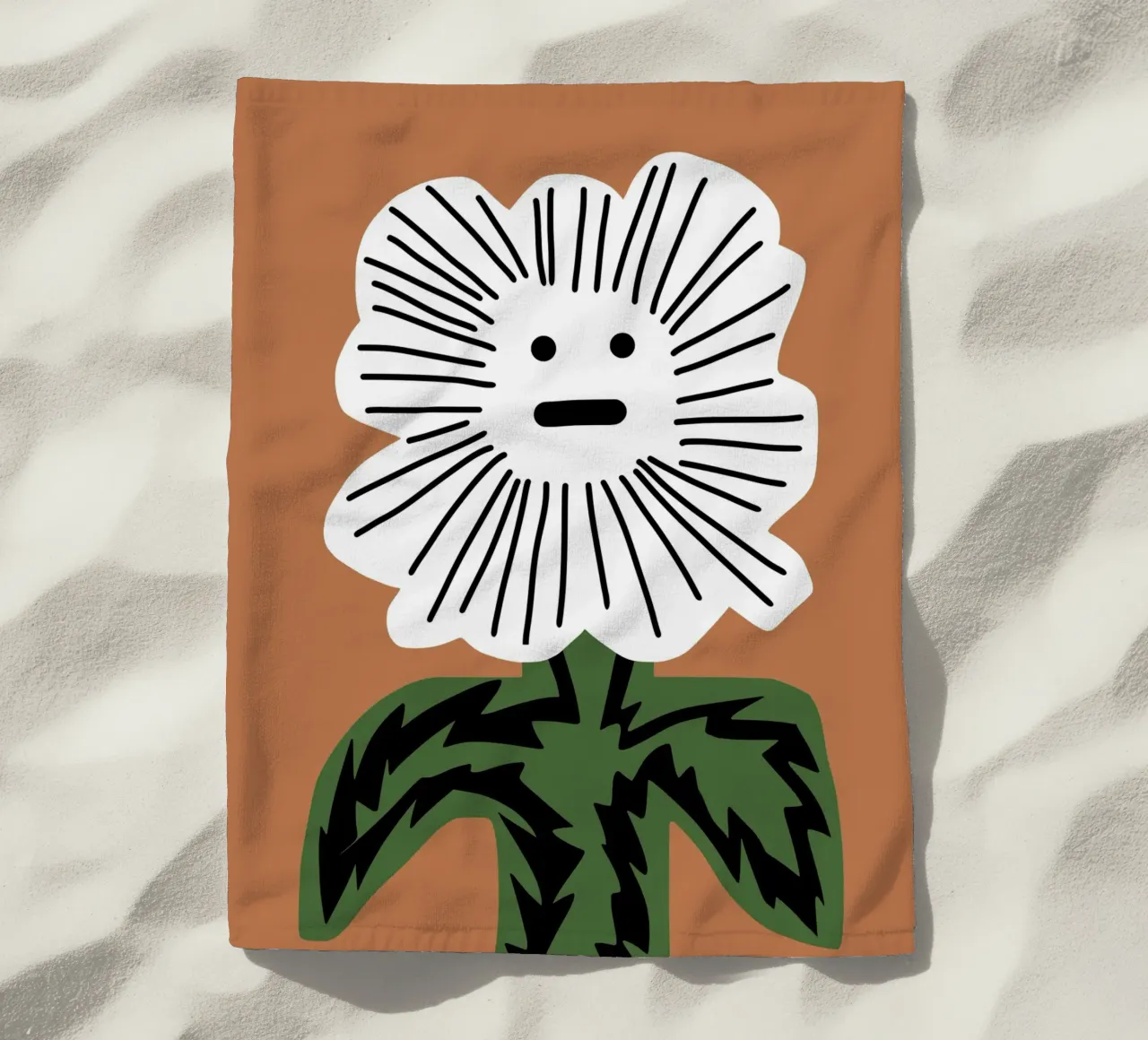 Fiore senza parole telo mare da Little Dean