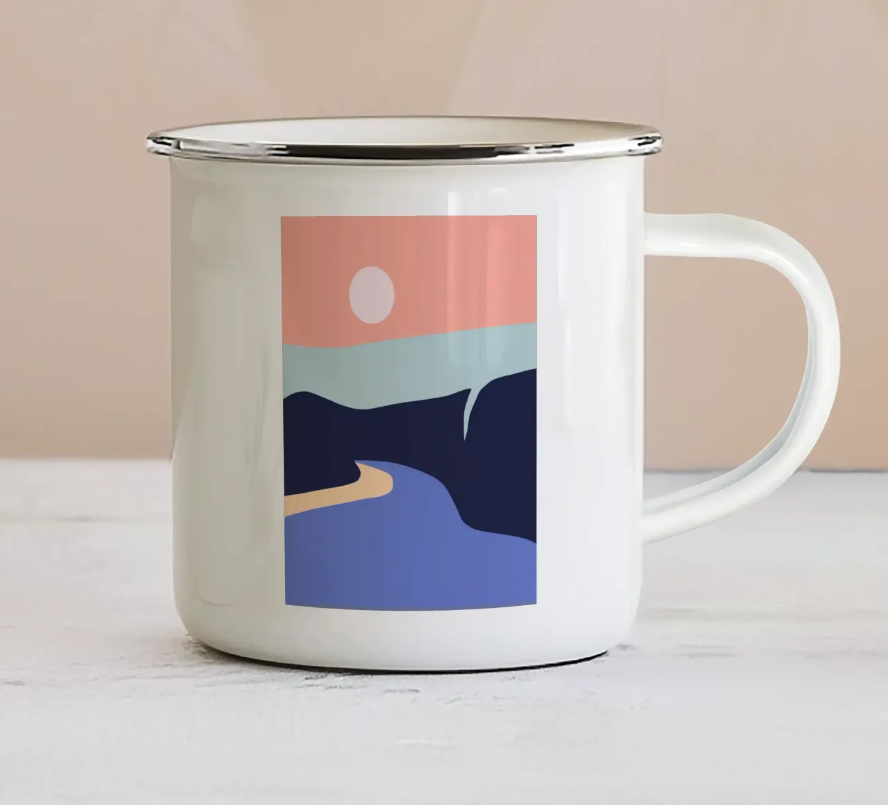 Terra e acqua 03 tazza in smalto da Little Dean