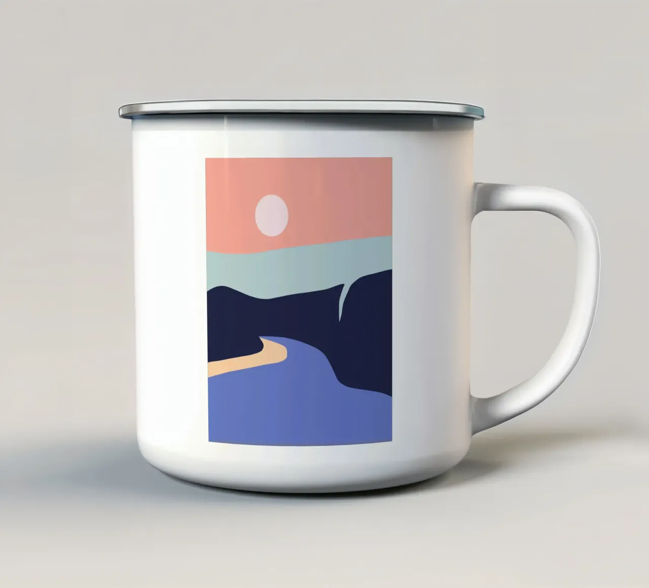 Terra e acqua 03 tazza in smalto da Little Dean