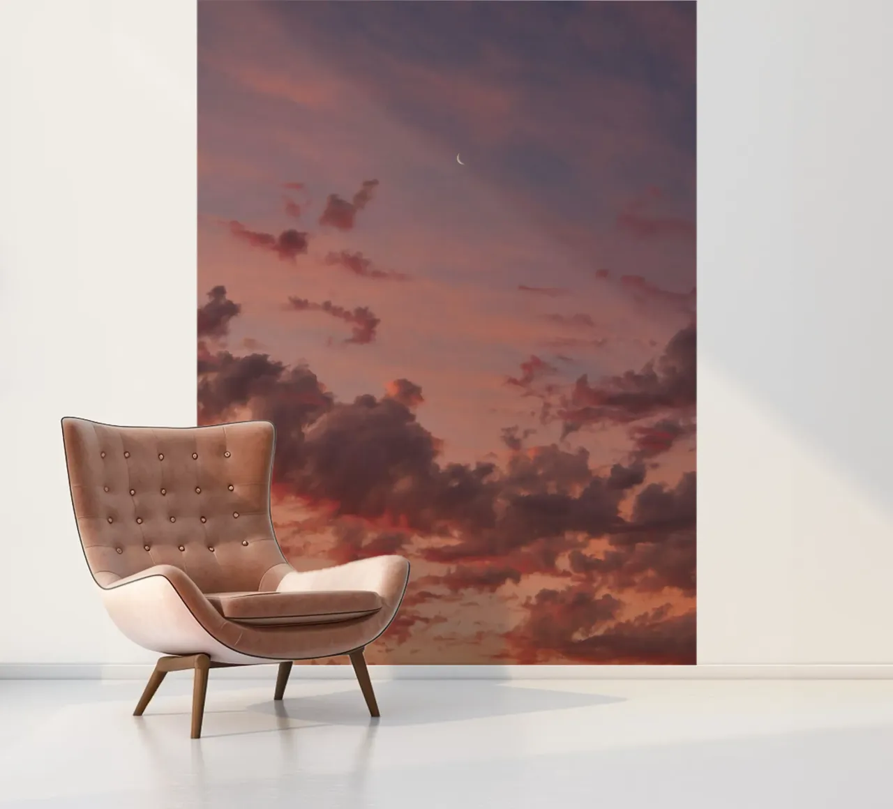 cloud shape fotobehang van Fost