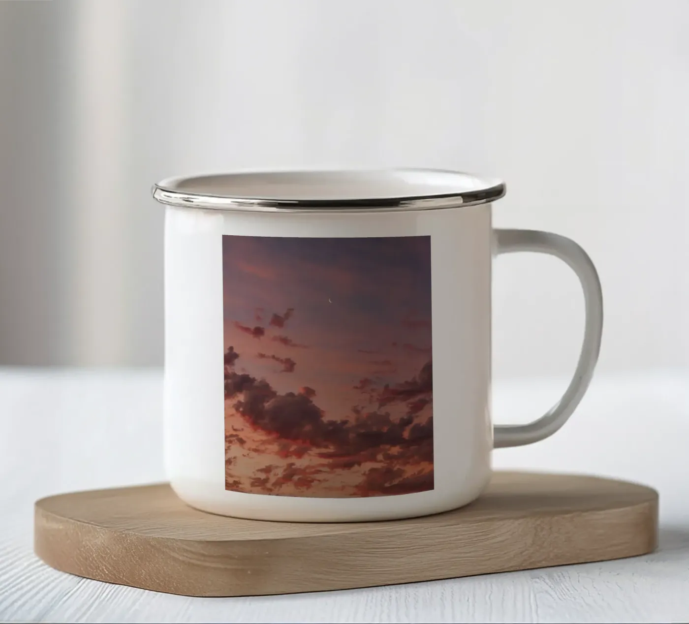 cloud shape enamel mug by Fost