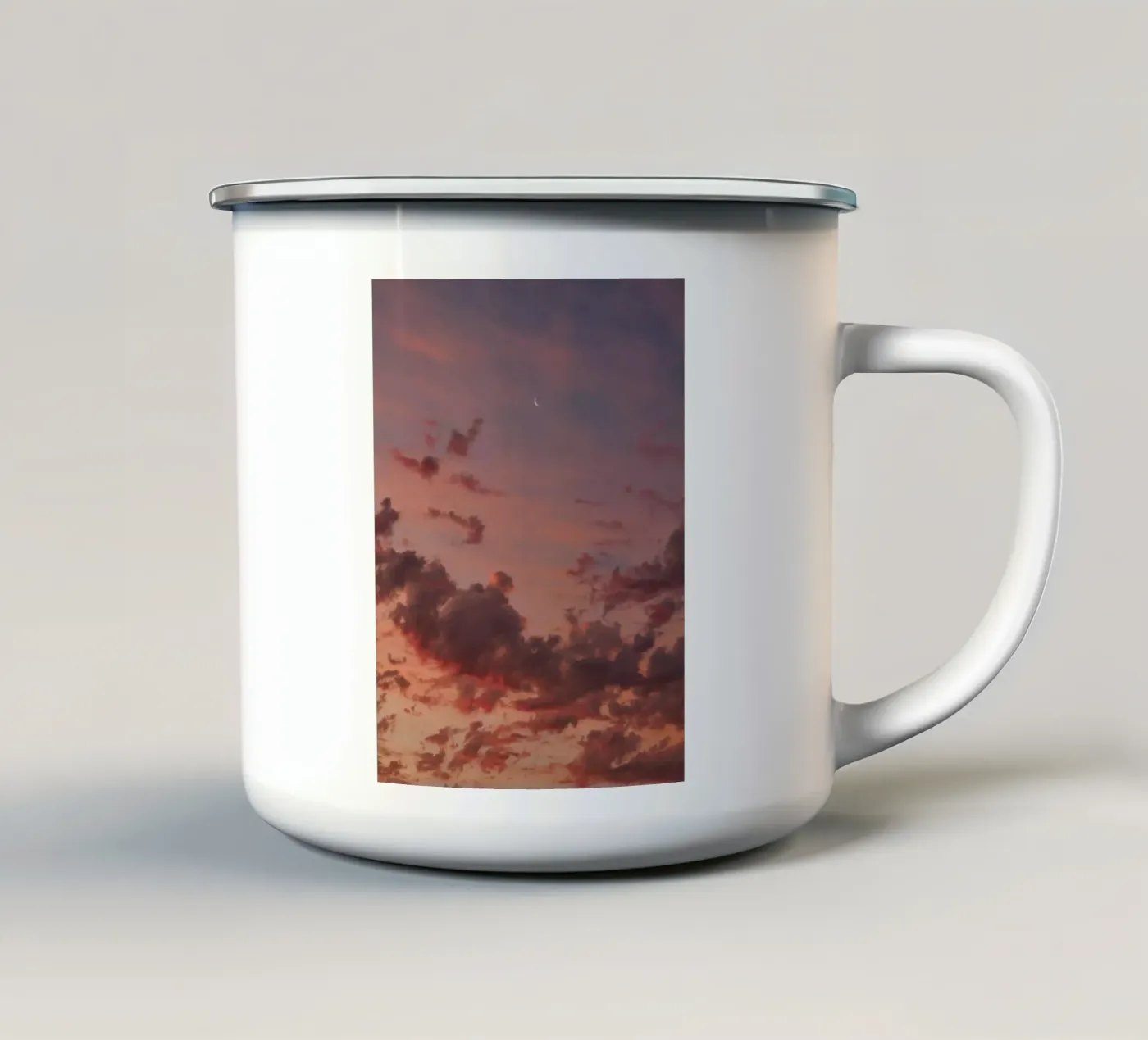 cloud shape emaille mok van Fost