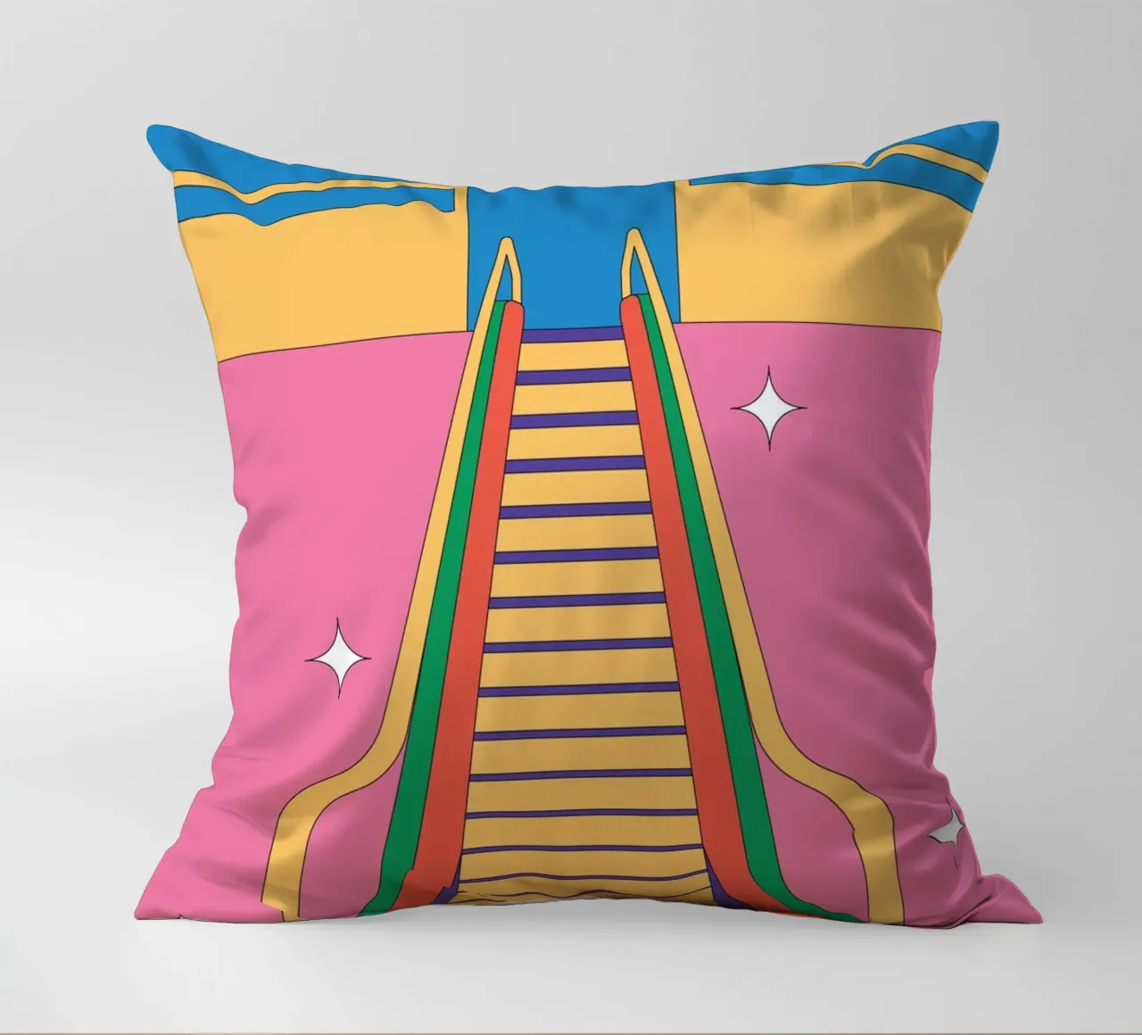Design escalator retro coussin de Retro Boy Art