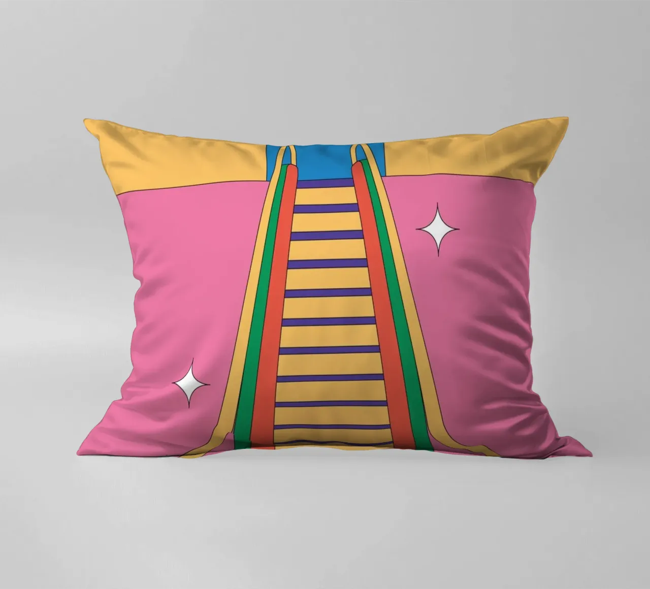 Design escalator retro coussin de Retro Boy Art