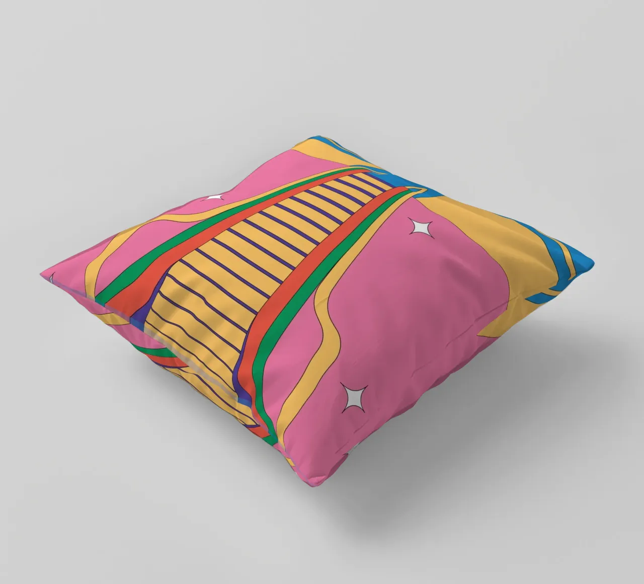 Design escalator retro coussin de Retro Boy Art