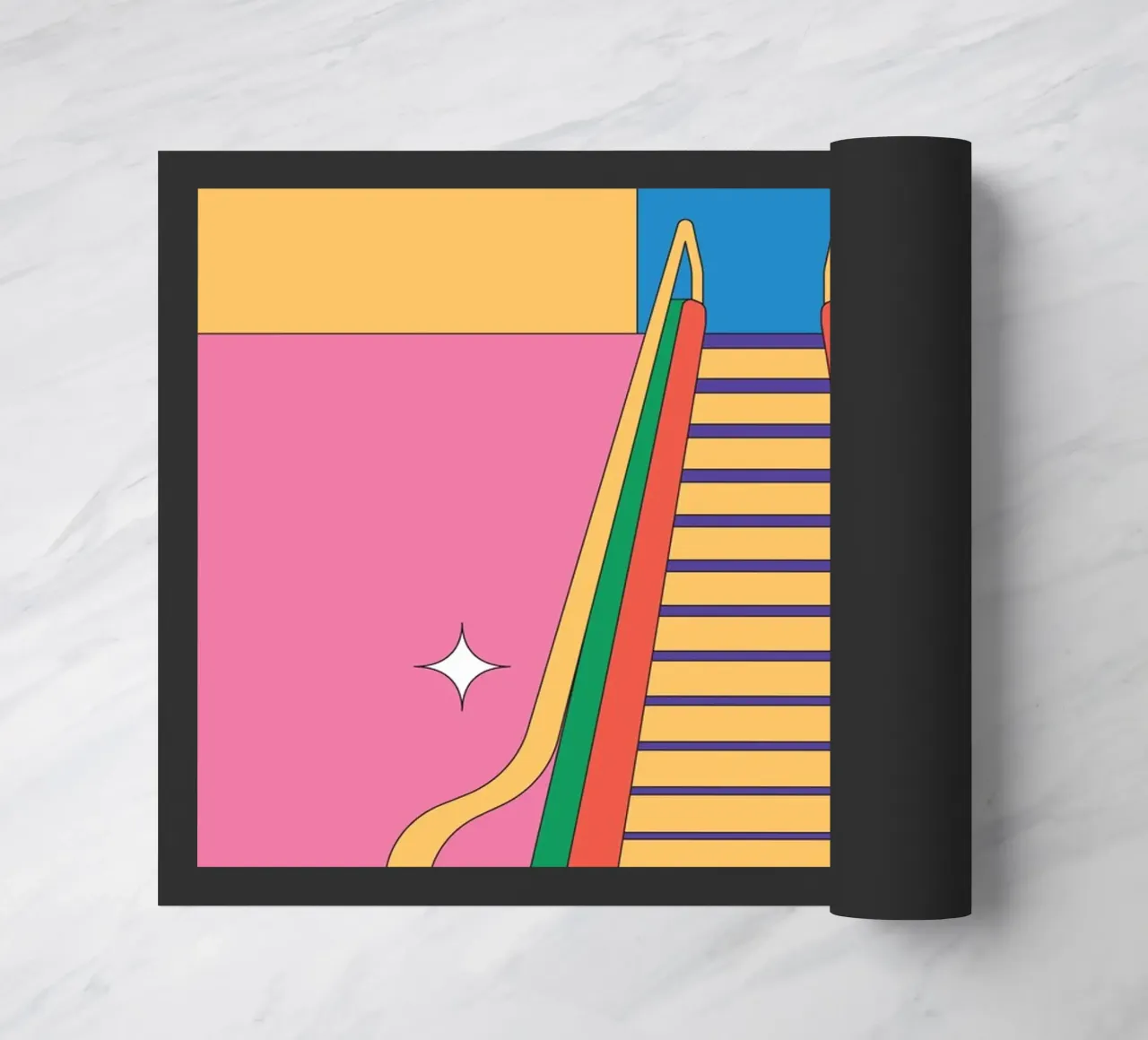 Scala mobile di design retro zerbino da Retro Boy Art