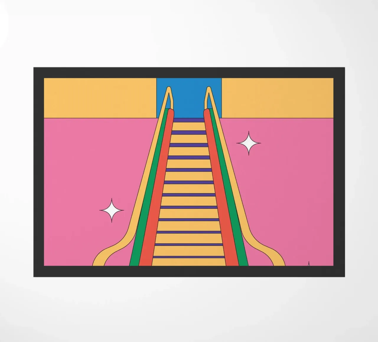 Scala mobile di design retro zerbino da Retro Boy Art