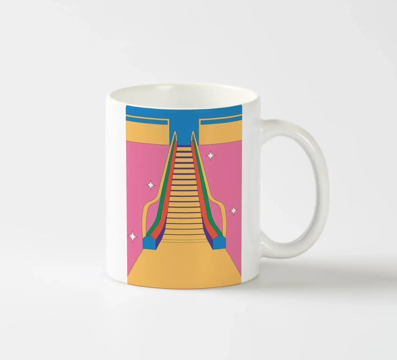 Scala mobile di design retro tazza in ceramica da Retro Boy Art