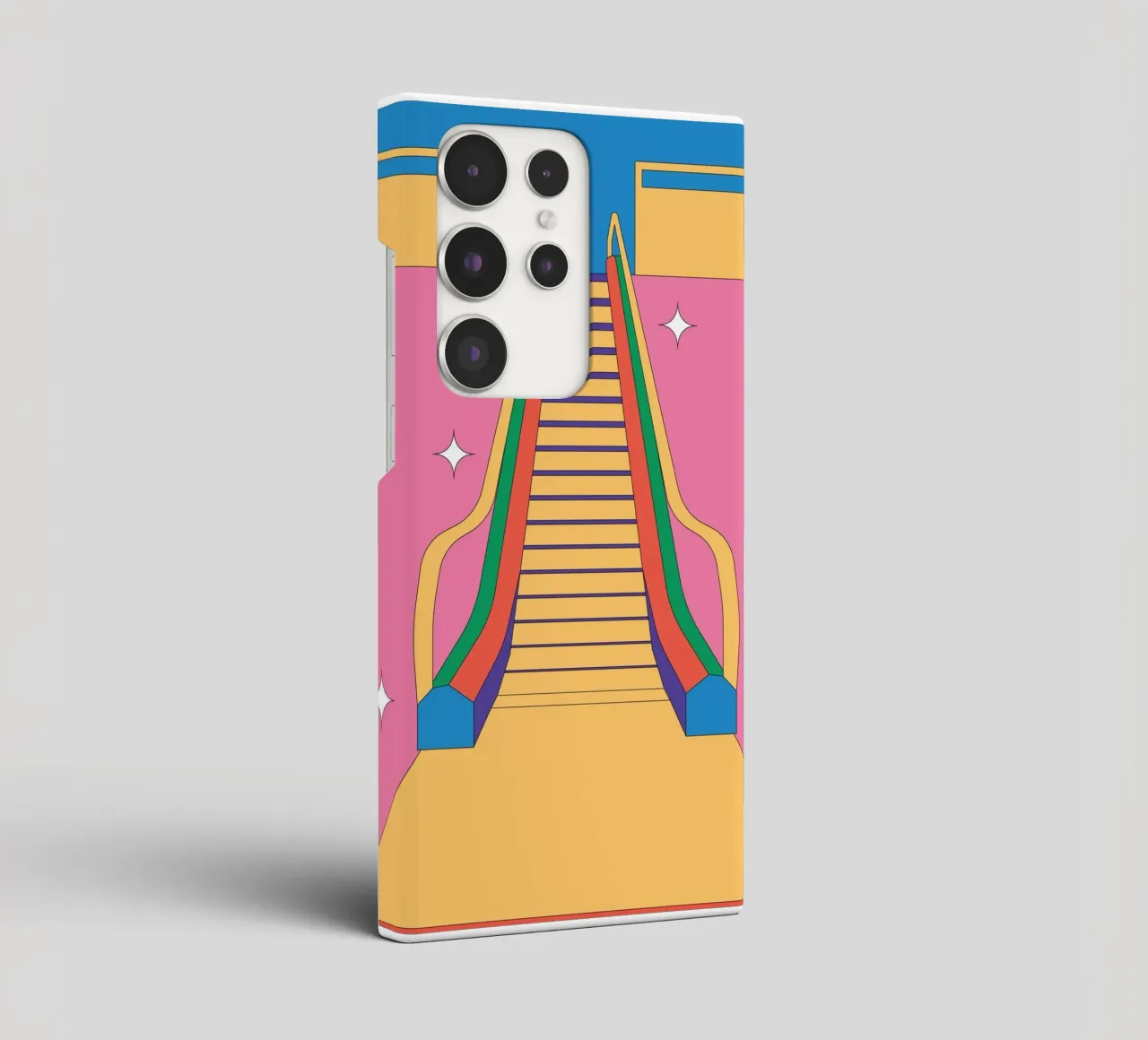 Scala mobile di design retro cover samsung da Retro Boy Art