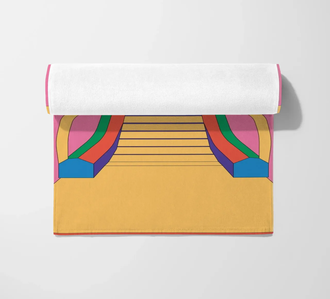 Scala mobile di design retro telo mare da Retro Boy Art