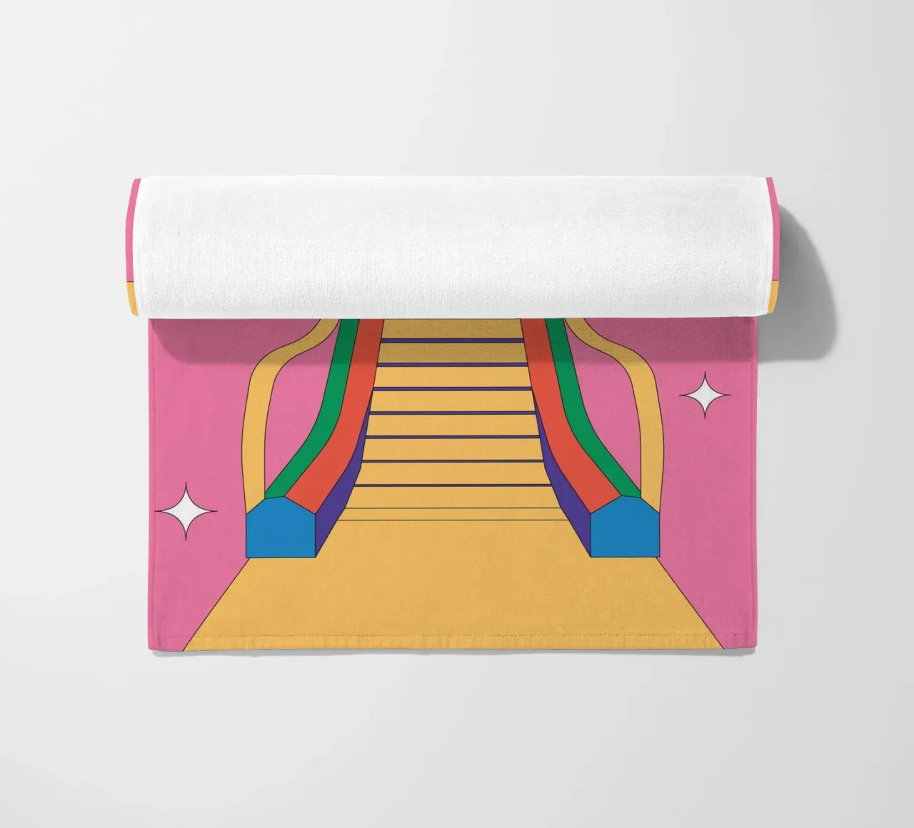 Scala mobile di design retro telo mare da Retro Boy Art