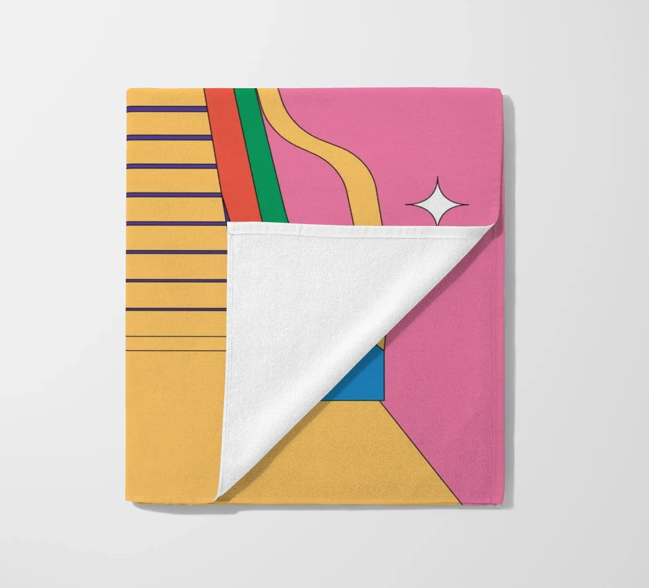 Scala mobile di design retro telo mare da Retro Boy Art