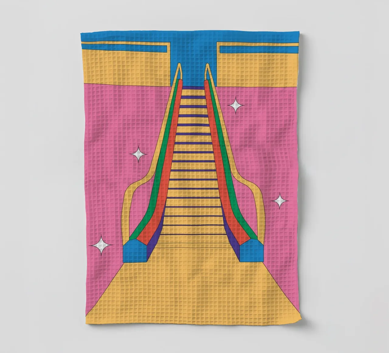 Scala mobile di design retro canovaccio da cucina da Retro Boy Art