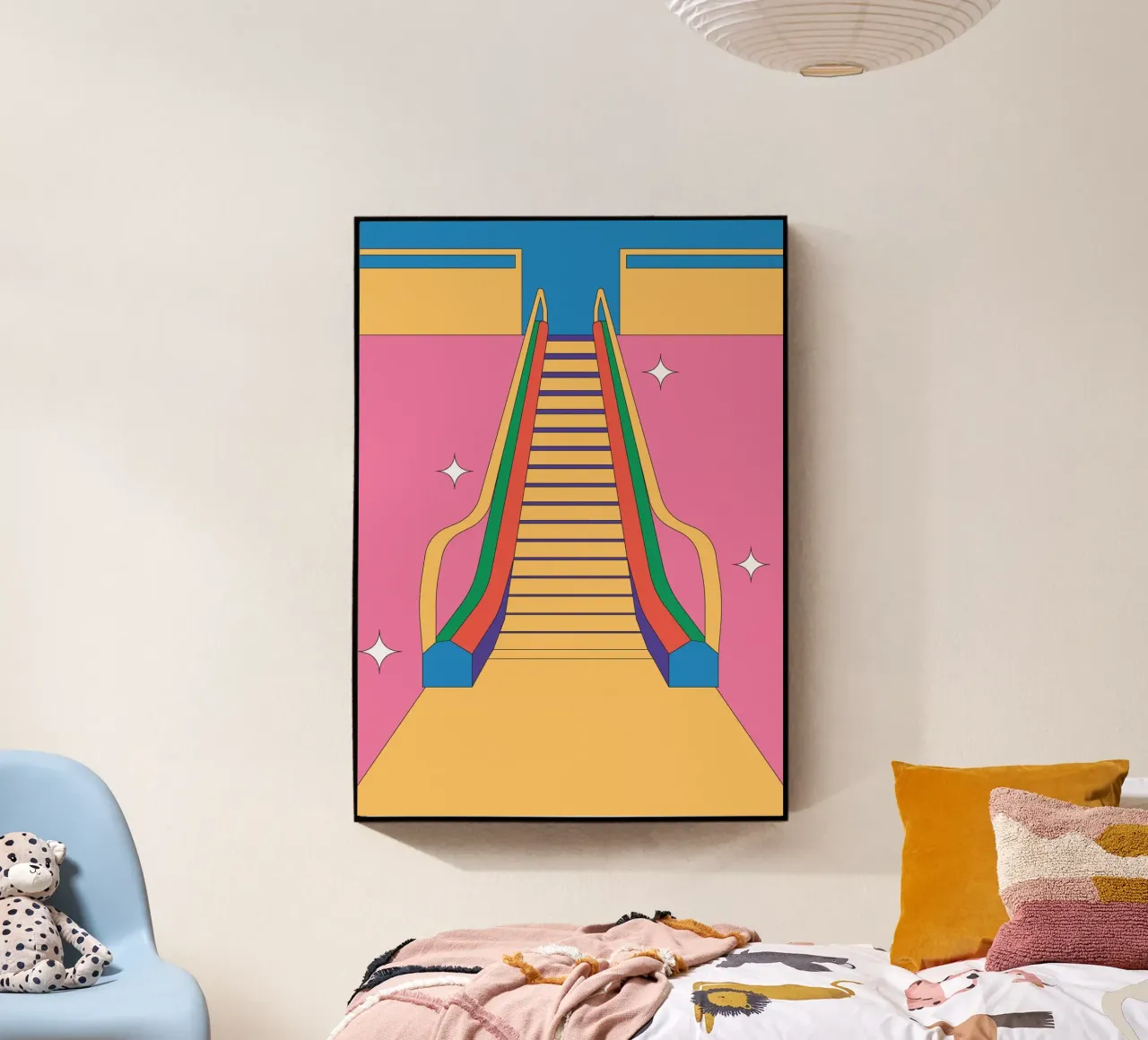 Scala mobile di design retro plexiglass da Retro Boy Art