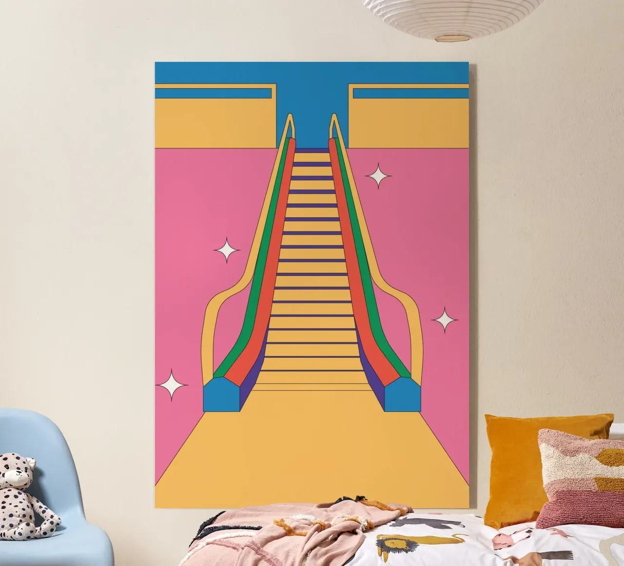 Scala mobile di design retro plexiglass da Retro Boy Art