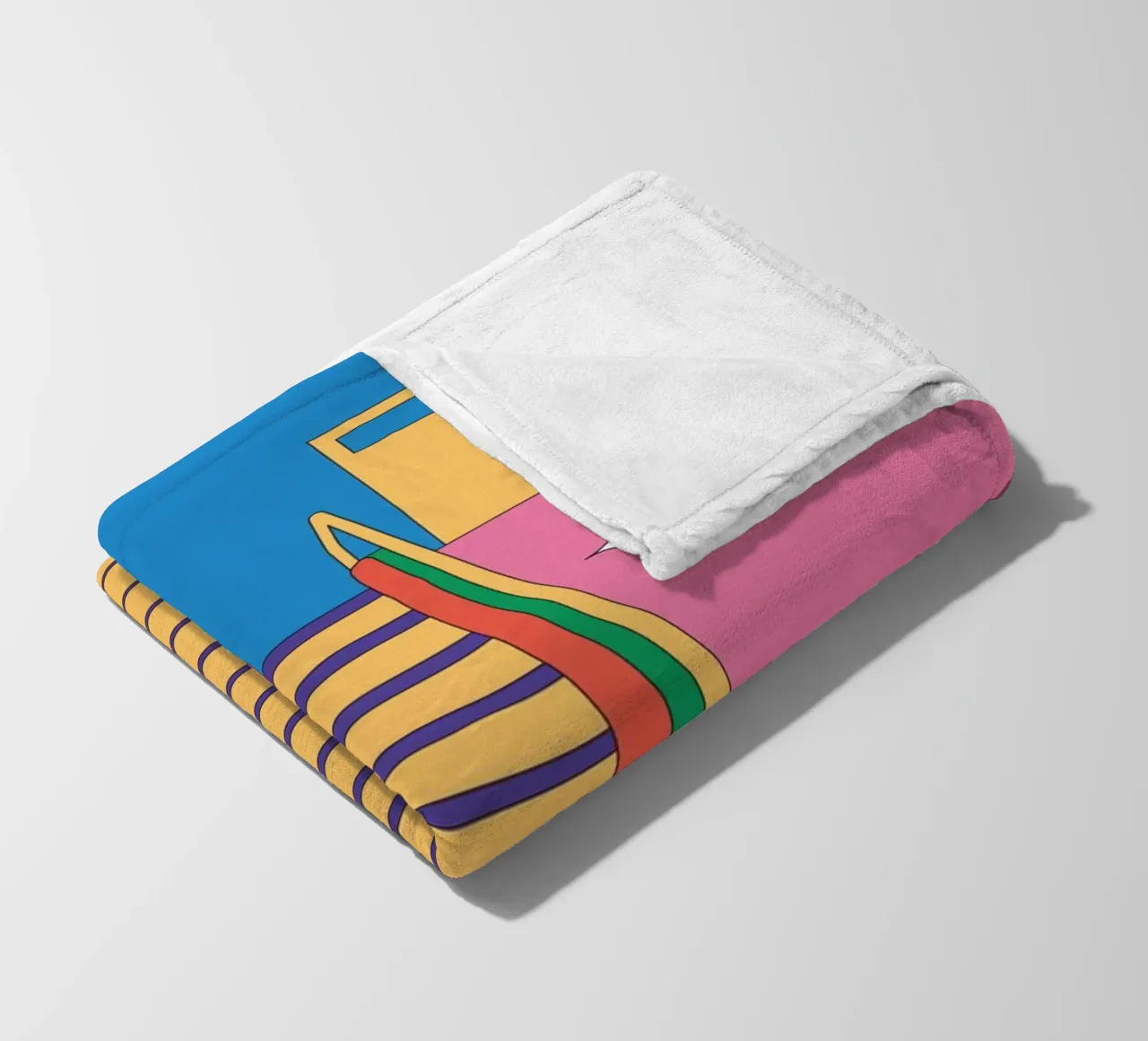 Ontwerp roltrap retro fleecedeken van Retro Boy Art