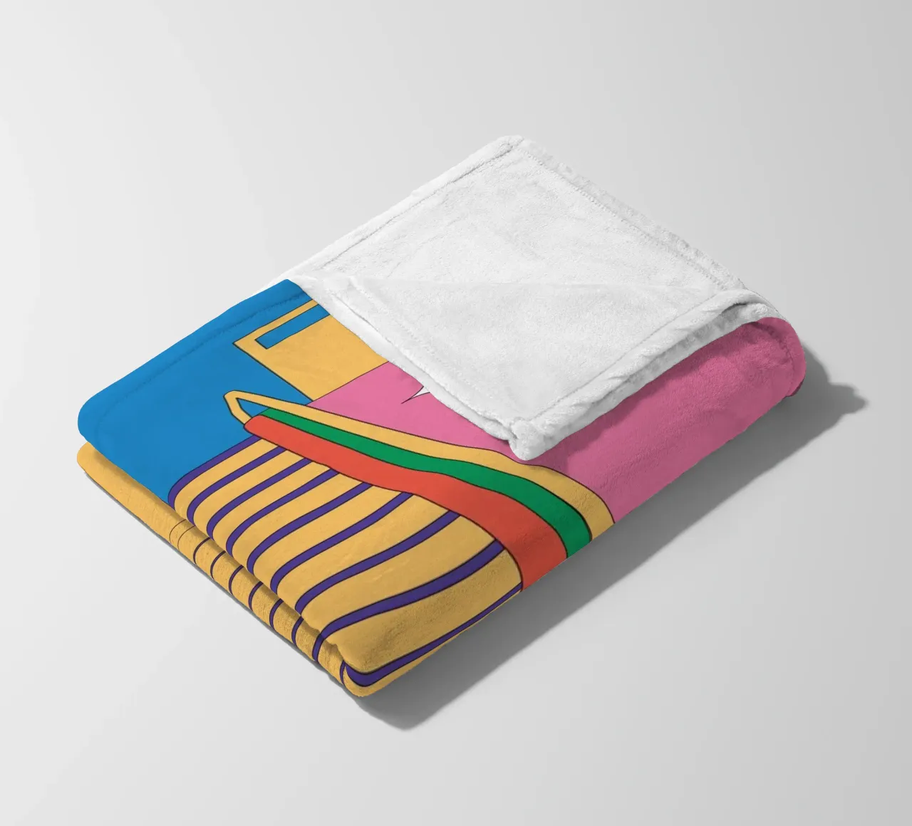 Ontwerp roltrap retro fleecedeken van Retro Boy Art