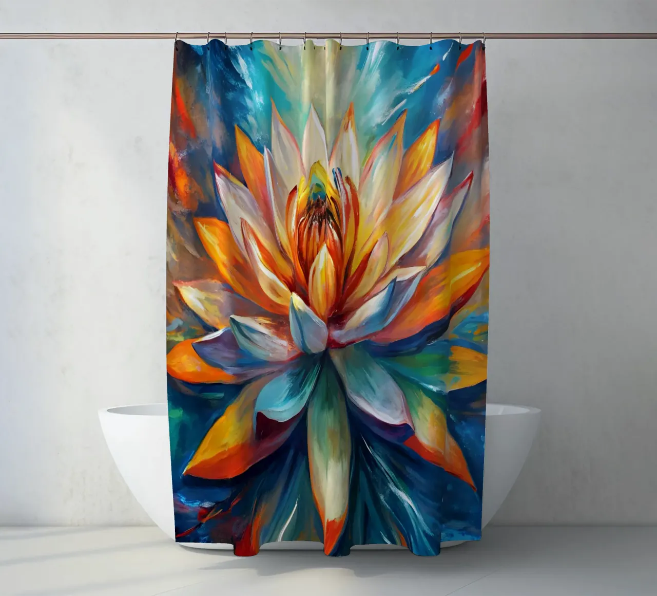 Loto in fiore tenda da doccia da Artistic-shop