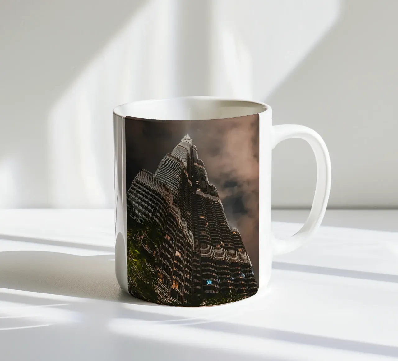 skyscape building tazza in ceramica da Monel