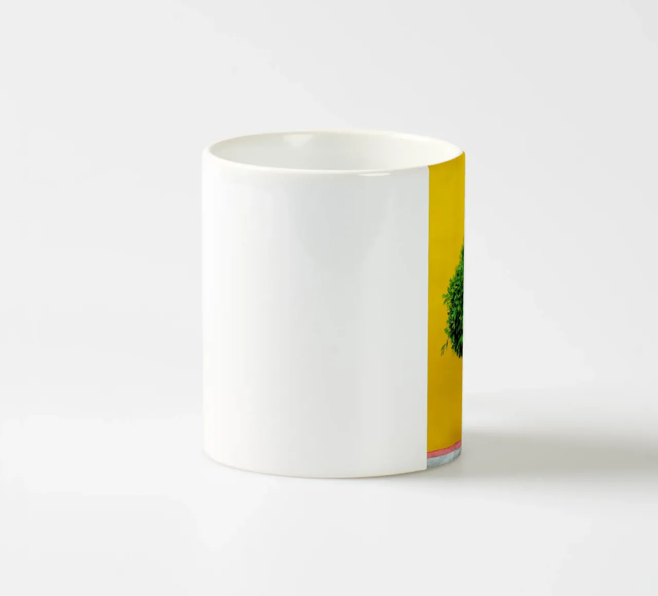 single tree in yellow shade tazza in ceramica da Monel
