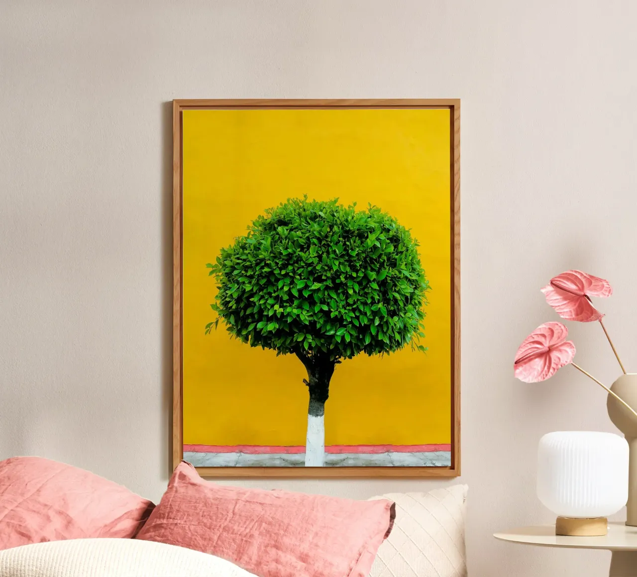 single tree in yellow shade pannello forex da Monel