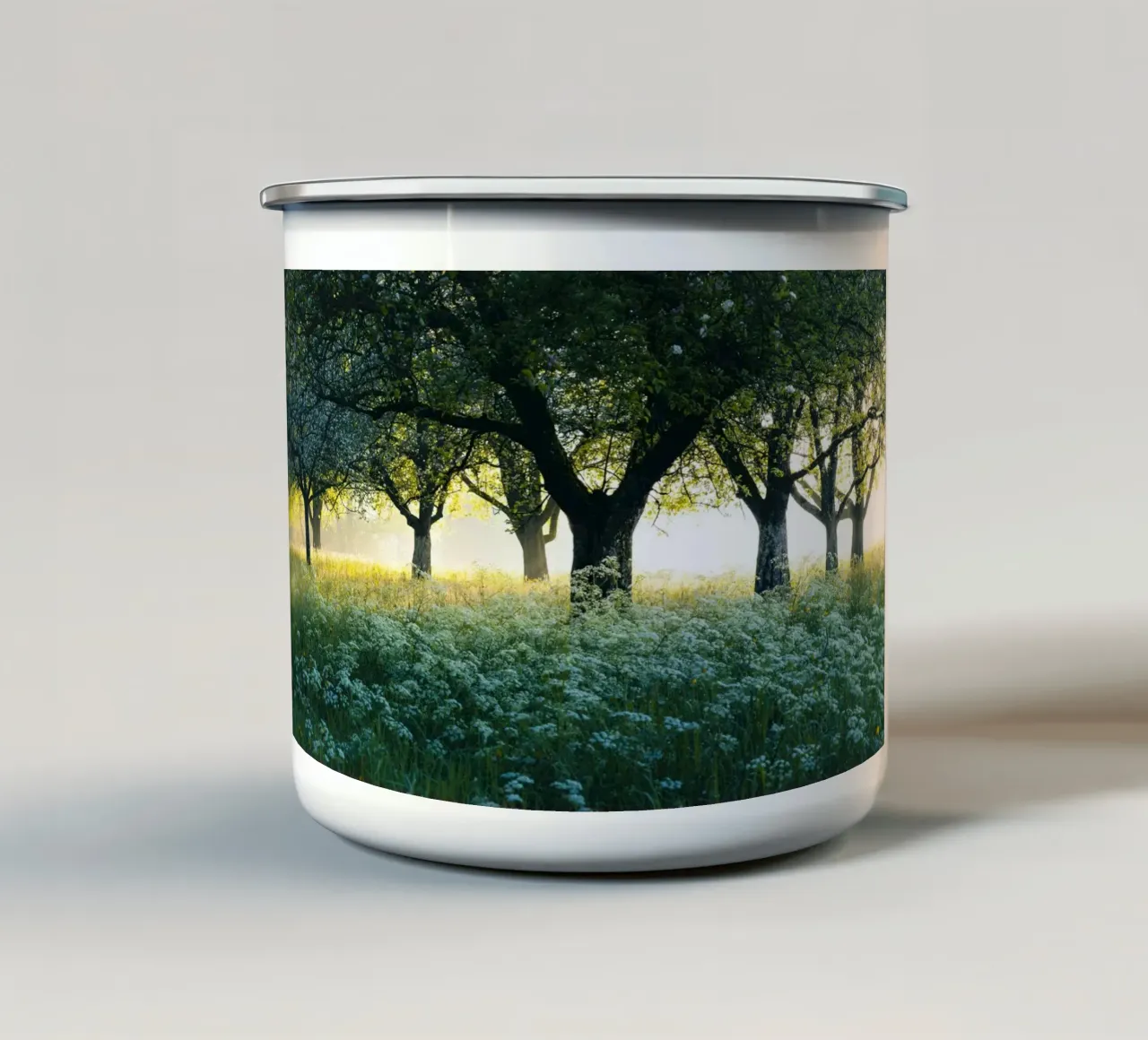 forest in white grass tazza in smalto da Fost