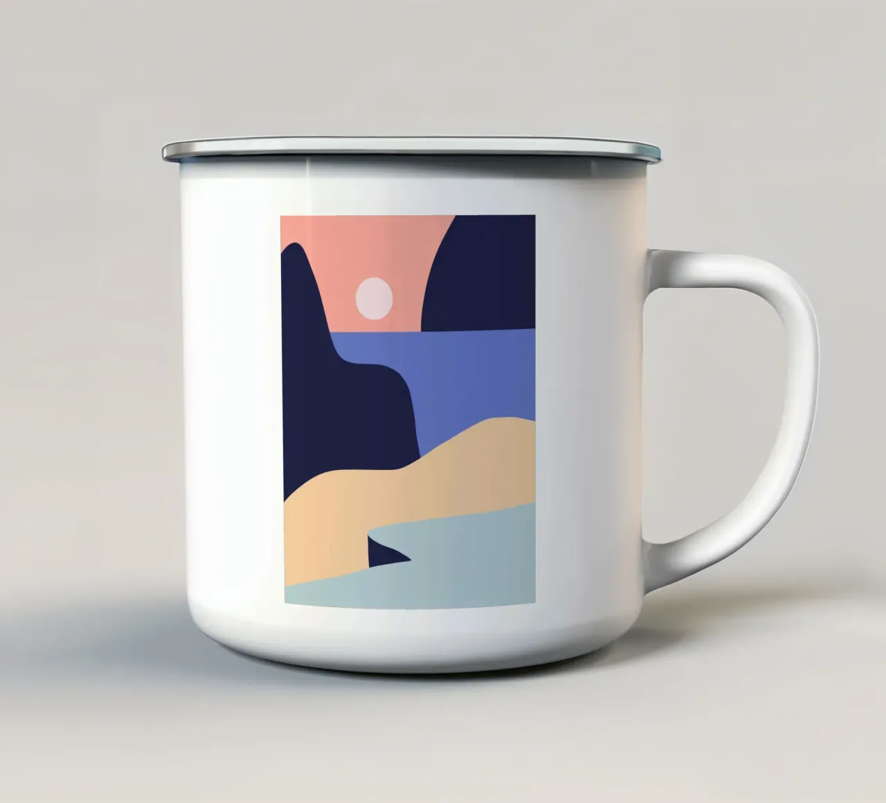 Terra e acqua 04 tazza in smalto da Little Dean