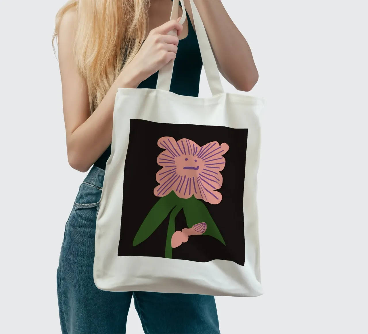 Difficile da gestire per chi è in fiore borsa in juta da Little Dean