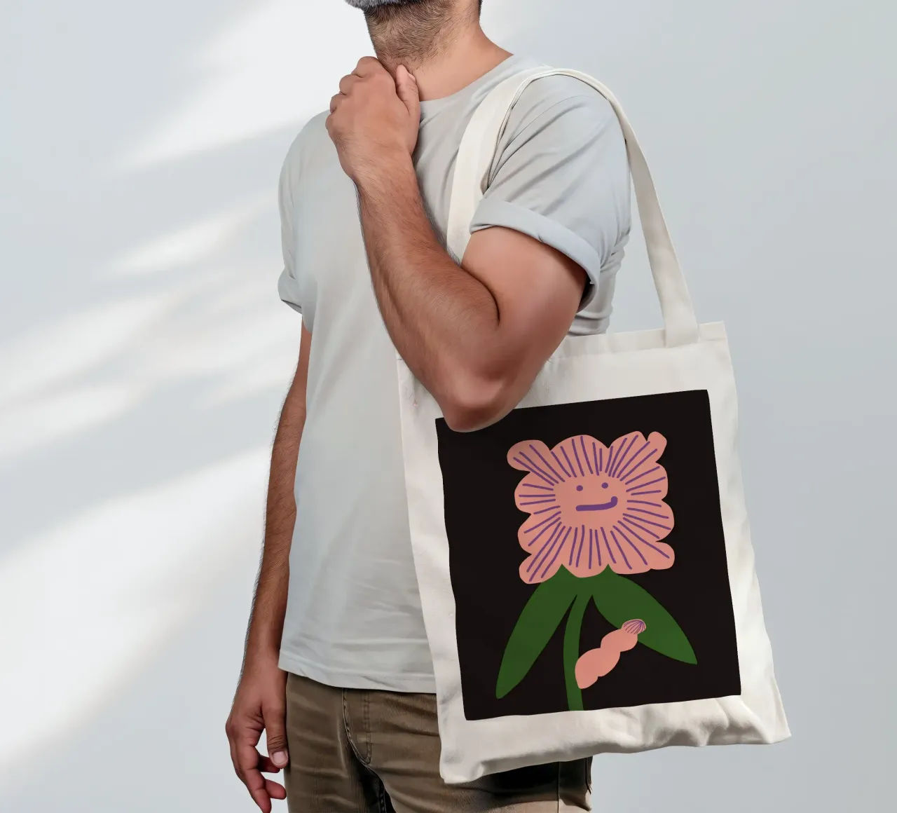 Difficile da gestire per chi è in fiore borsa in juta da Little Dean