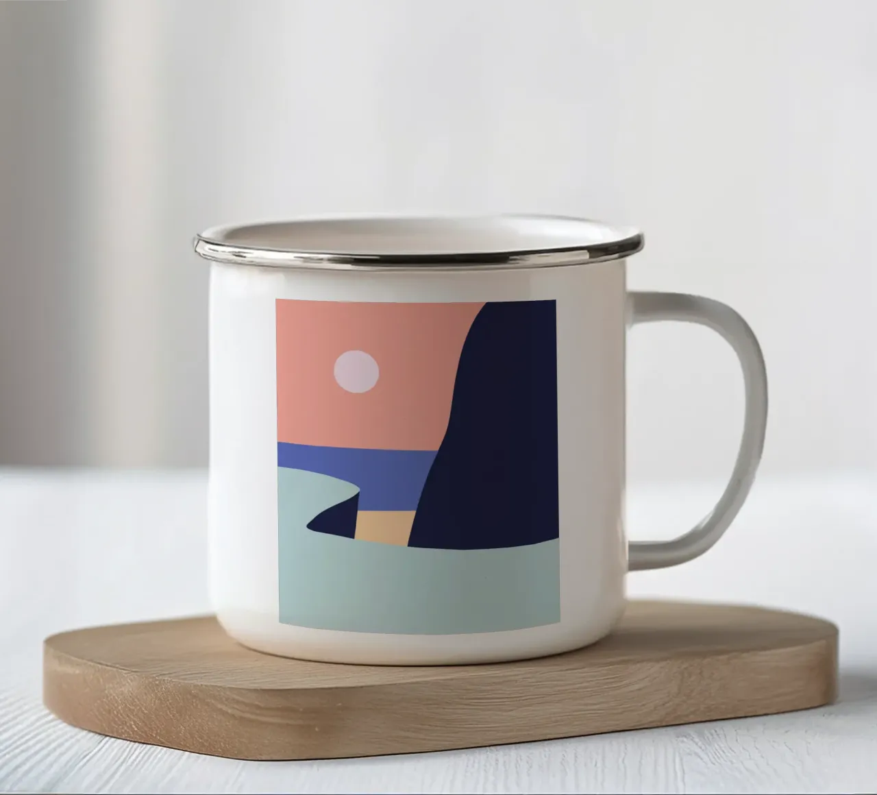 Terra e acqua 05 tazza in smalto da Little Dean