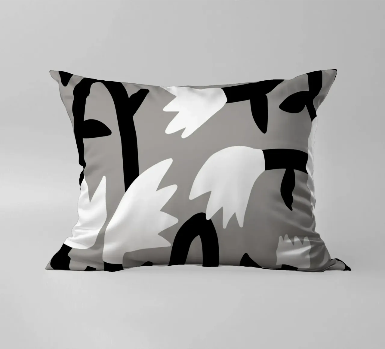 Bianco e nero floreale cuscino da Little Dean