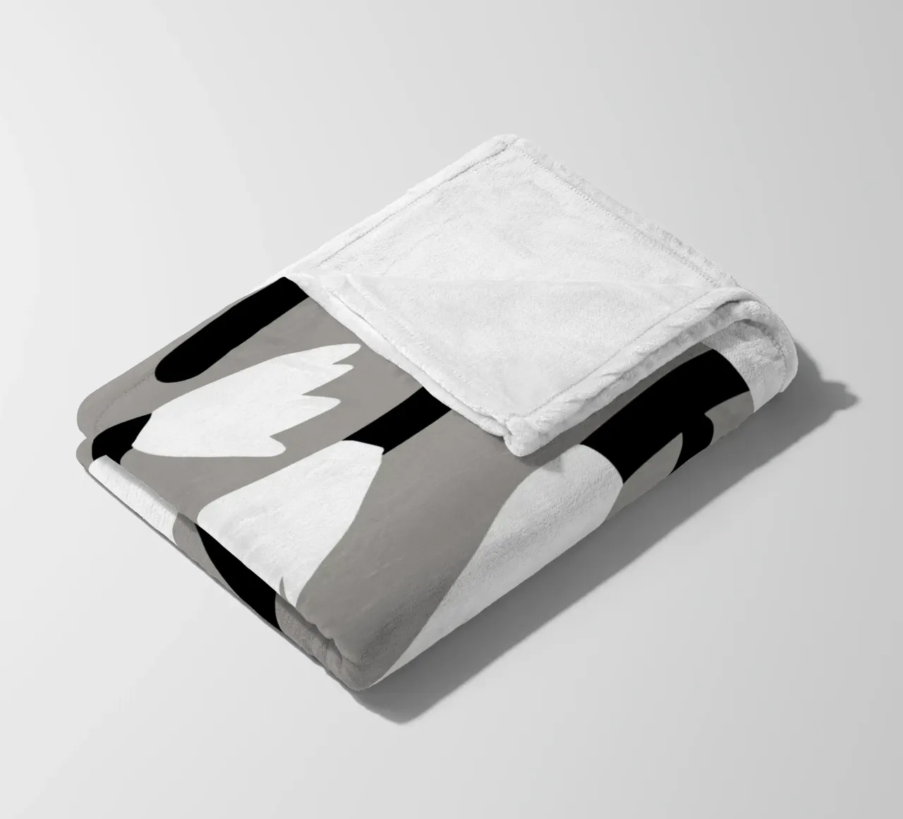 Bianco e nero floreale coperta in pile da Little Dean