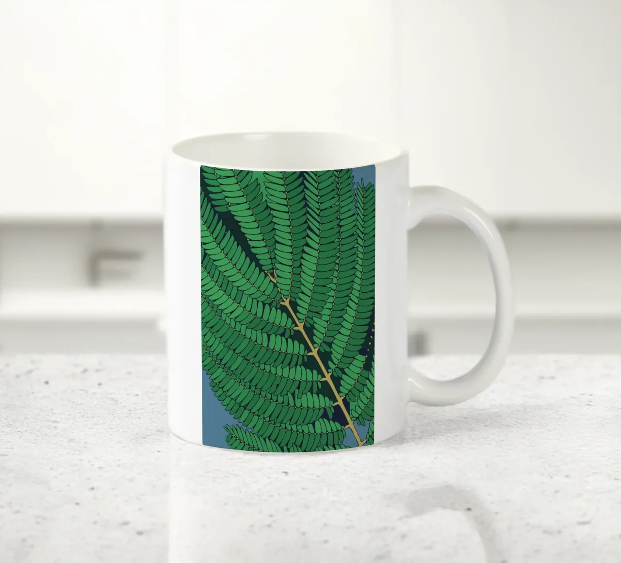 branch green tazza in ceramica da Monel