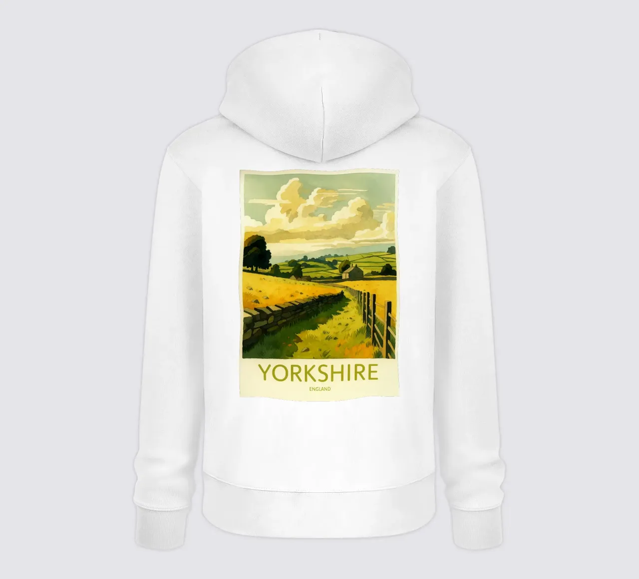 yorkshire inghilterra pittura acquerello felpa con cappuccio da lilly