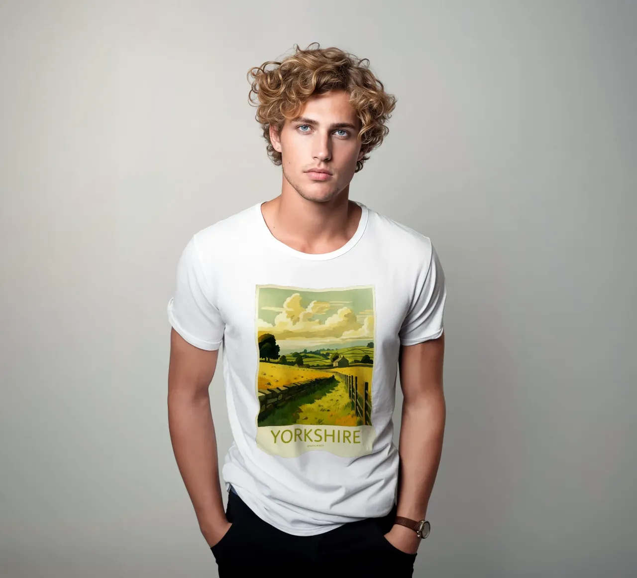 yorkshire inghilterra pittura acquerello t-shirt da lilly