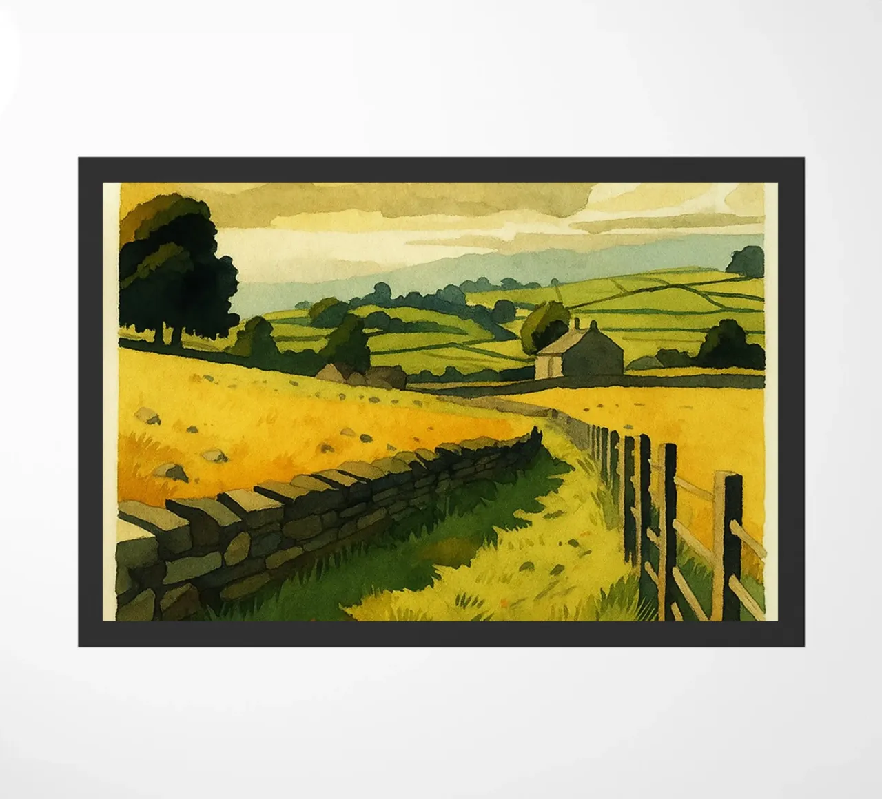 yorkshire inghilterra pittura acquerello zerbino da lilly