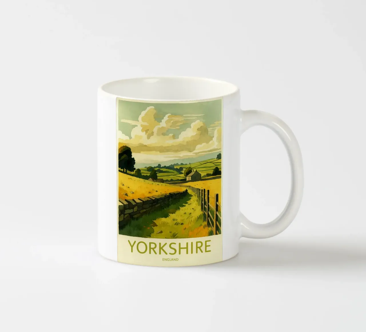 yorkshire inghilterra pittura acquerello tazza in ceramica da lilly