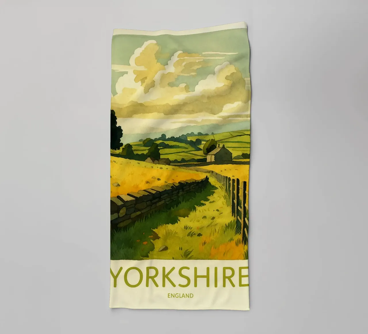 yorkshire inghilterra pittura acquerello asciugamano da bagno da lilly