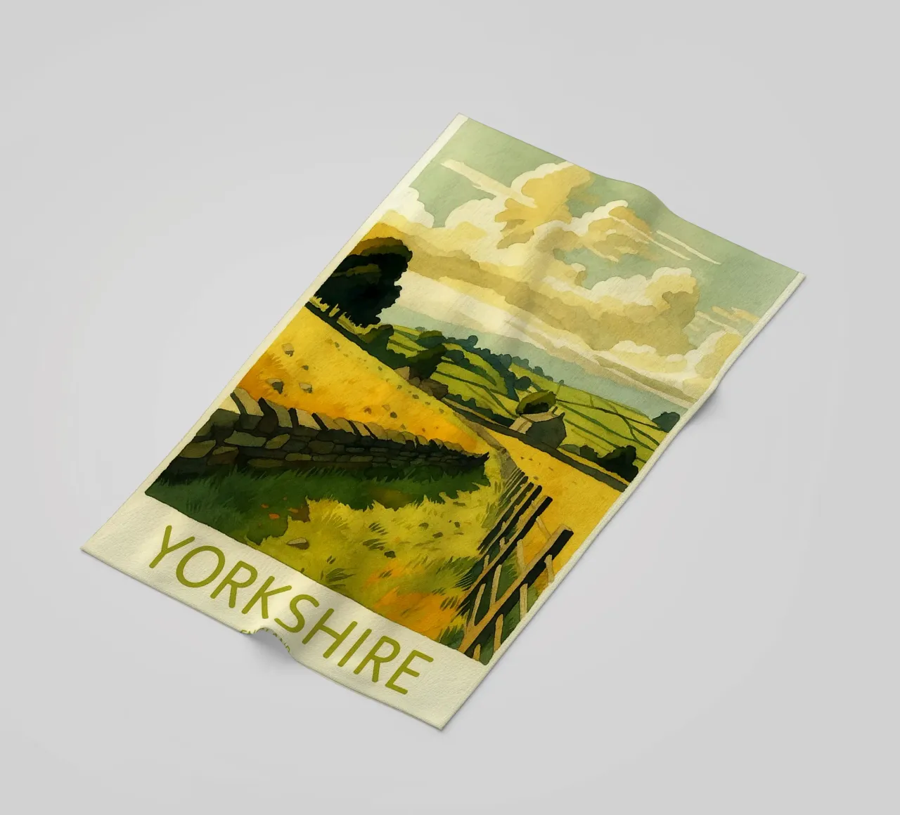yorkshire inghilterra pittura acquerello telo mare da lilly