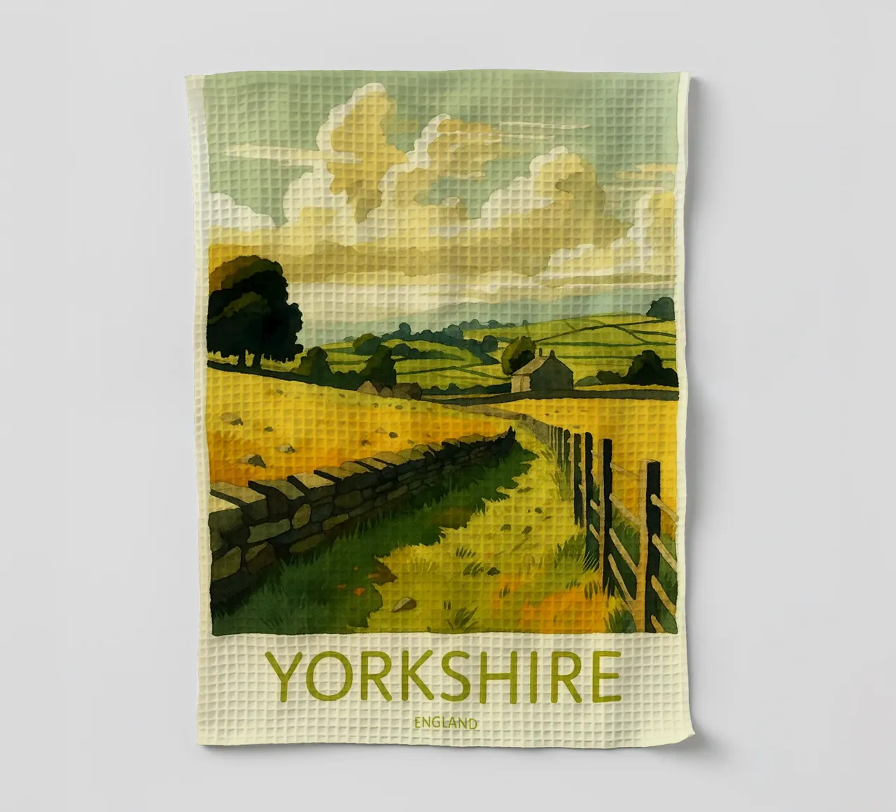 yorkshire inghilterra pittura acquerello canovaccio da cucina da lilly