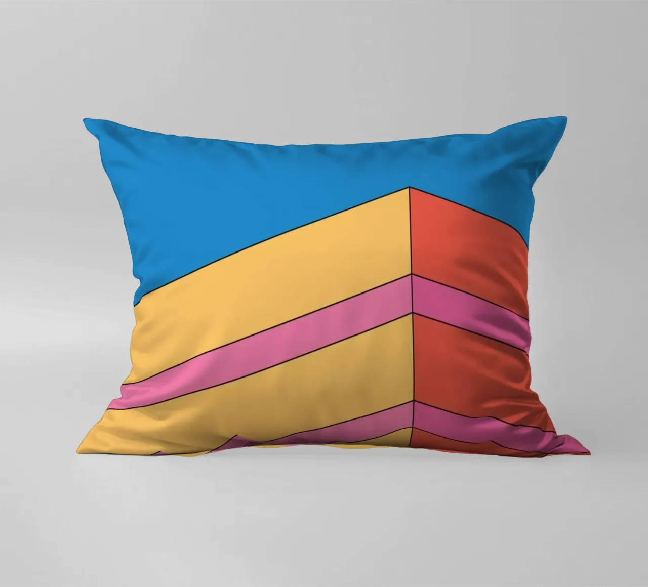 Prospettiva edificio audacemente retrò cuscino da Retro Boy Art