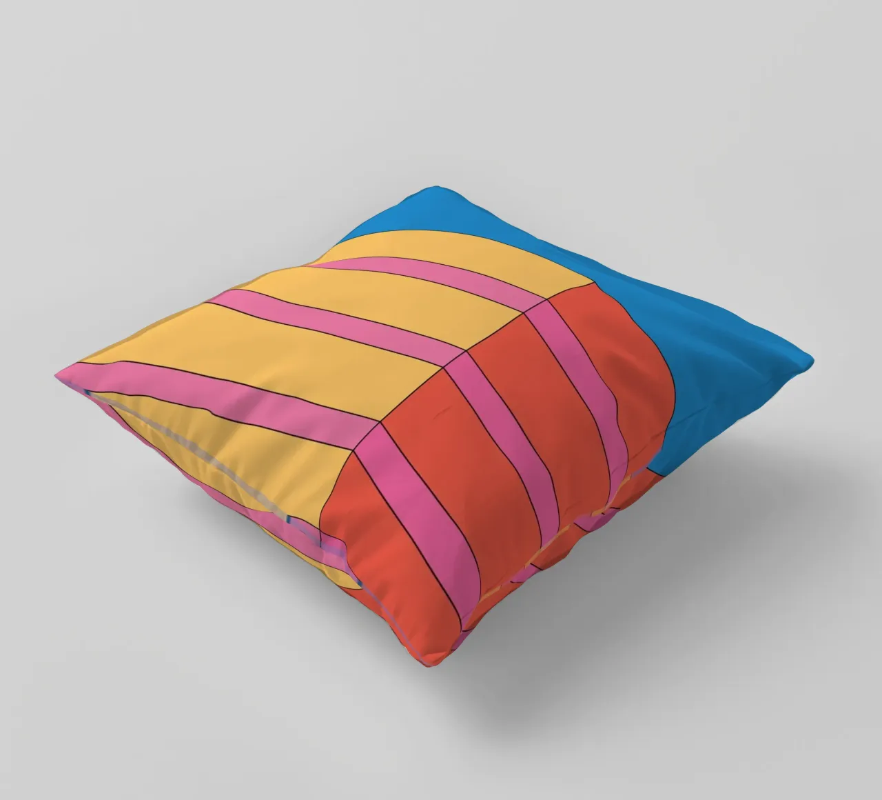 Prospettiva edificio audacemente retrò cuscino da Retro Boy Art