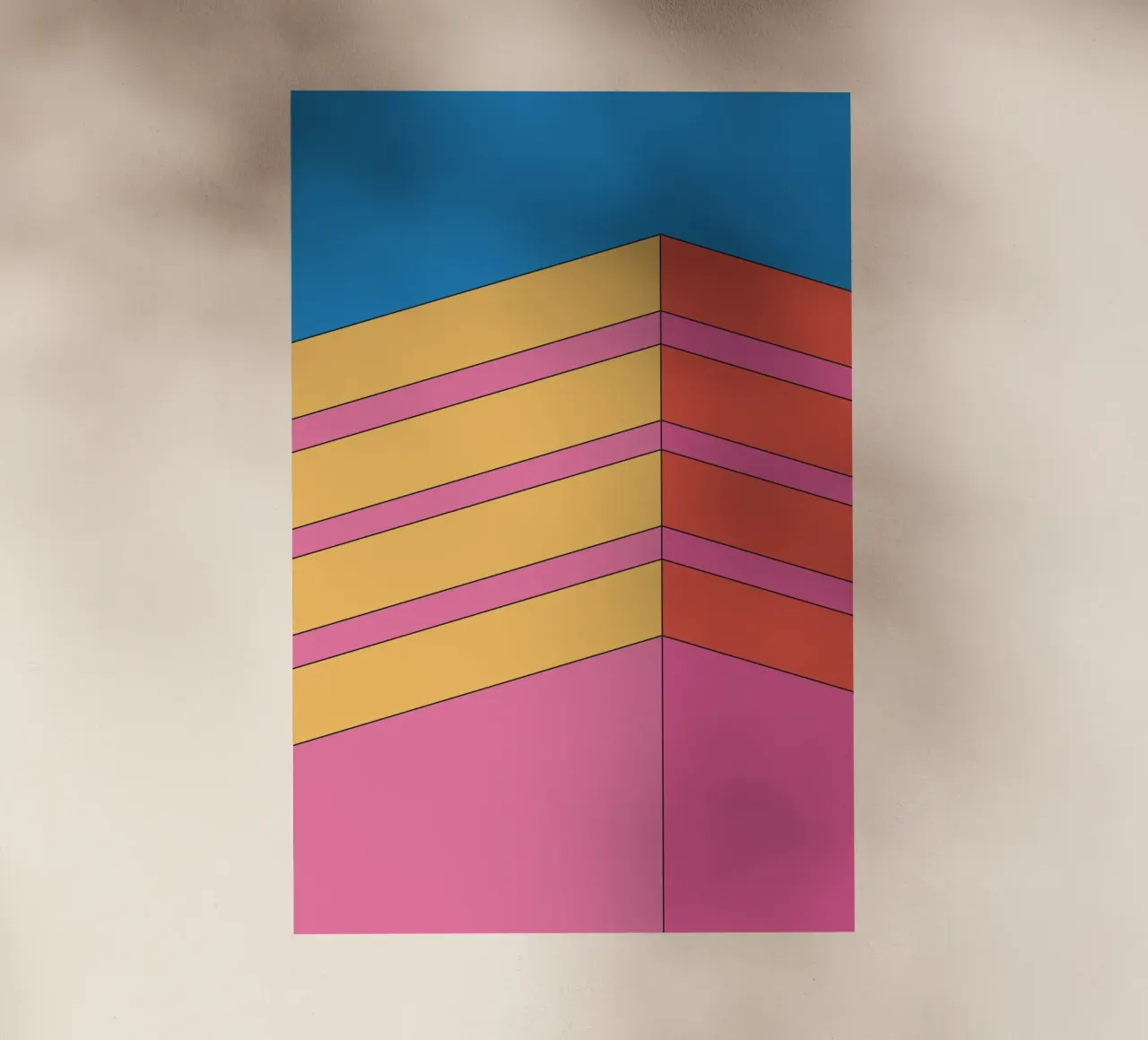 Perspective construction audacieuse rétro film rétro-éclairé de Retro Boy Art