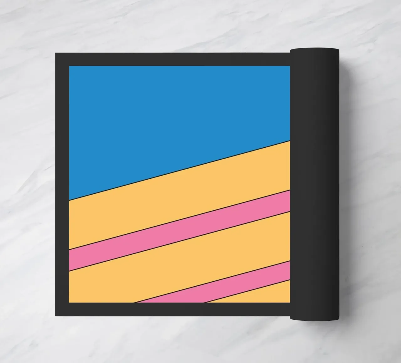 Prospettiva edificio audacemente retrò zerbino da Retro Boy Art