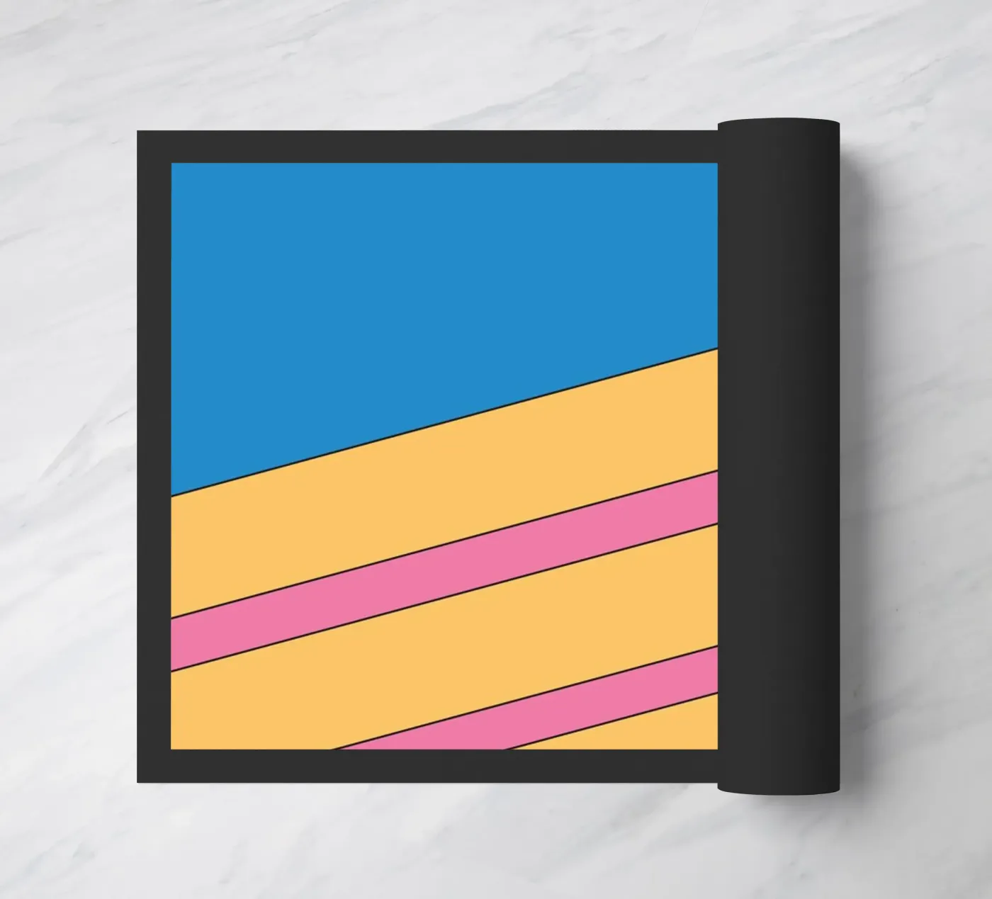 Perspective building bold retro Fußmatte von Retro Boy Art