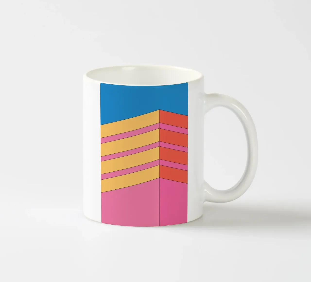 Prospettiva edificio audacemente retrò tazza in ceramica da Retro Boy Art