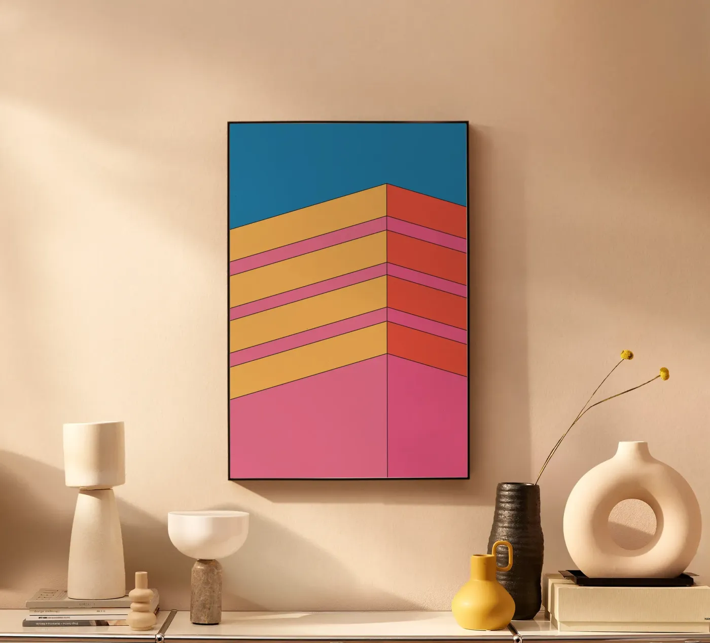 Perspective building bold retro acrylic glass by Retro Boy Art