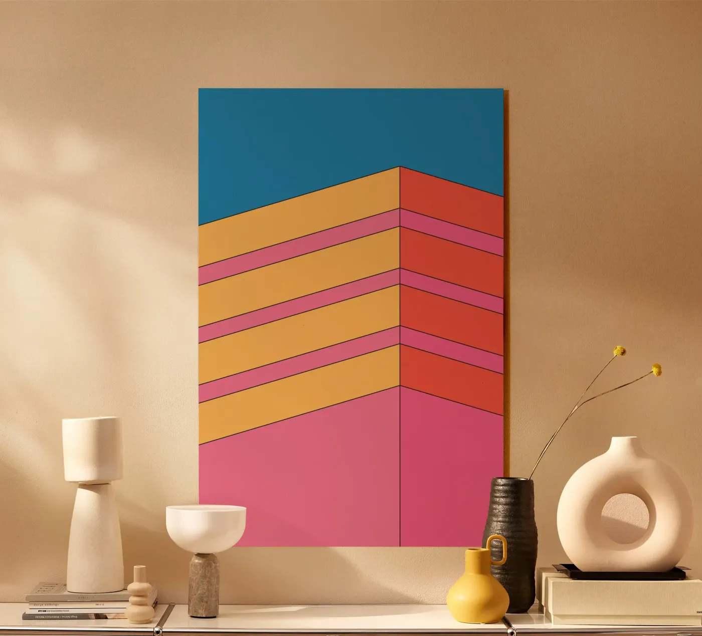 Perspective building bold retro acrylic glass by Retro Boy Art